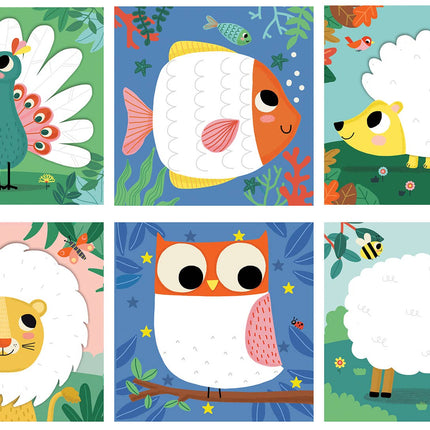 Peinture au doigt "Animaux colorés"