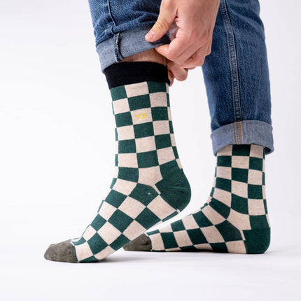 Chaussettes en coton peigné Carreaux - Tourist trophy - Homme