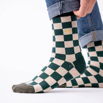 Chaussettes en coton peigné Carreaux - Tourist trophy - Homme