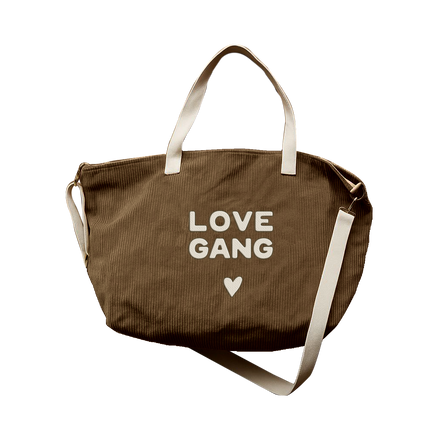 Sac cabas XL en velours - Love gang