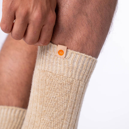 Chaussettes en laine Beige : Taille unique - Homme