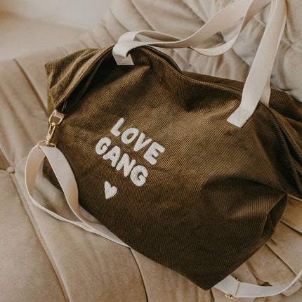 Sac cabas XL en velours - Love gang