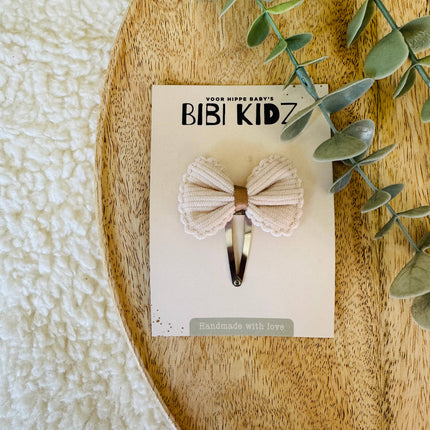 Barrette noeud Papillon Naturel