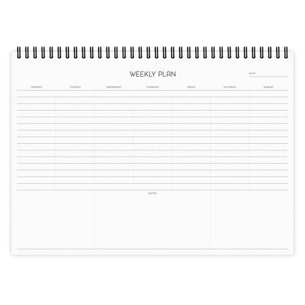 Agenda hebdomadaire motif naturel - A4