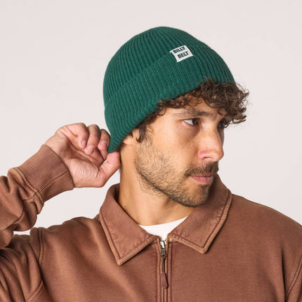 Bonnet en laine - Vert anglais chiné - Taille unique
