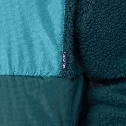 Veste bi-matières en sherpa Vert - Homme