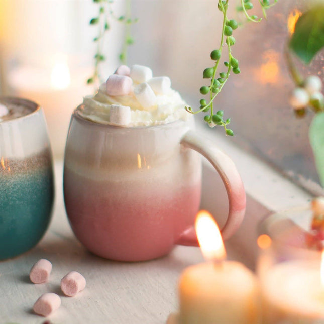 Mug rose ombré glacé