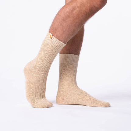 Chaussettes en laine Beige : Taille unique - Homme