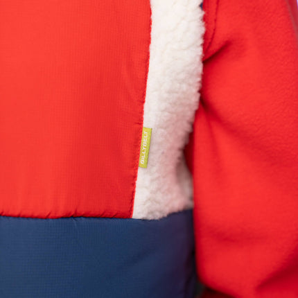 Veste bi-matières en sherpa sans manches Ivoire et marine - Homme