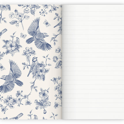 Lot de 3 carnets Birds & Butterflies Format A5 - Gouverné