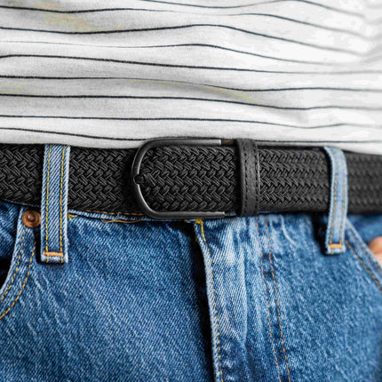 Ceinture tressée élastique All black - Homme