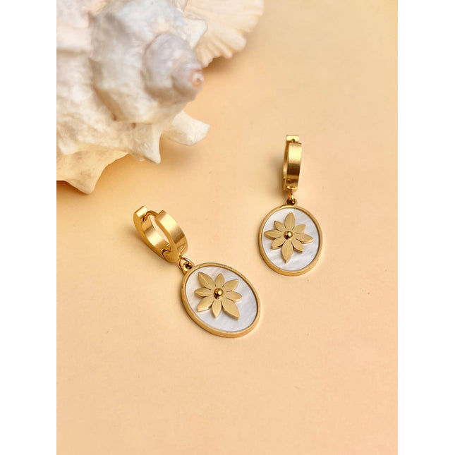 Boucle d'oreille pendante en acier inoxydable