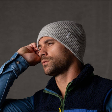 Bonnet en laine d'agneau Gris : Taille unique