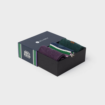 Coffret de chaussettes homme - Born to be retro : Taille unique