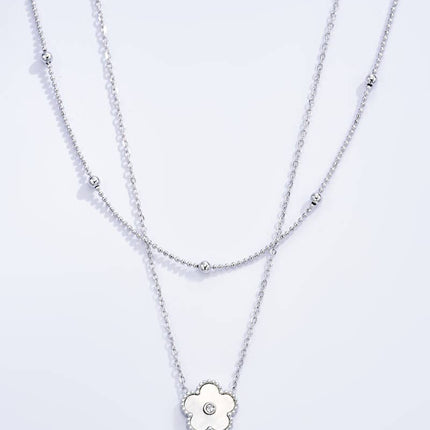Collier double rang en acier inoxydable - Argent