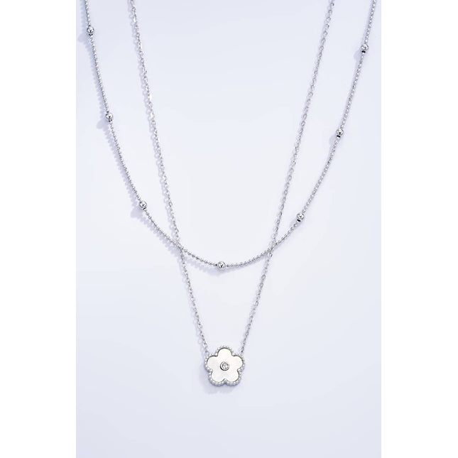 Collier double rang en acier inoxydable - Argent