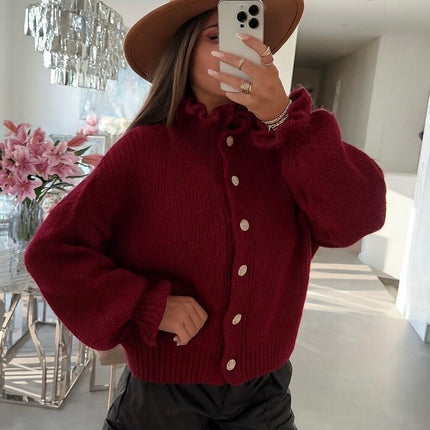Gilet col montant avec boutons